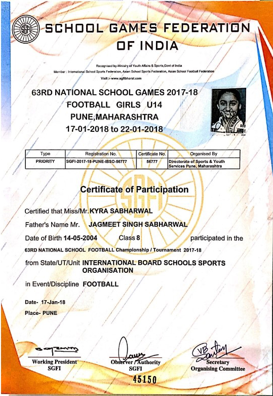 63rd National School Fottball Championship / Tournament 2017-18