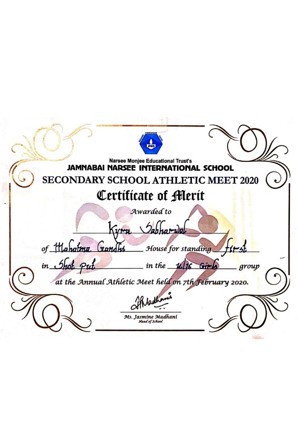 Certificate of Merit - 2020